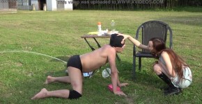 Risa trains her slaves in public and foot worship domination femdom, Hasamus