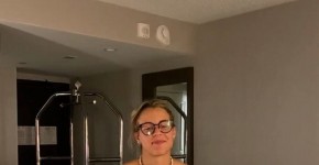 Adorable Topless Girl in Glasses Jerks off Fat Cock in Hotel Room- Kate Marley, asofon