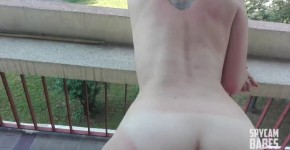 Outdoor ANAL in the balcony with my d. teen neighbor, Milenev