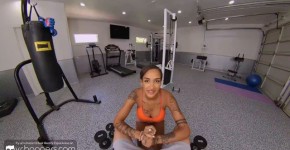 VR Bangers Sexy black babe Zoey Sinn seducing on gym VR Porn porn, ederous