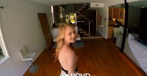 POVD Petite blonde Lily Rader living room fuck in POV, Illore