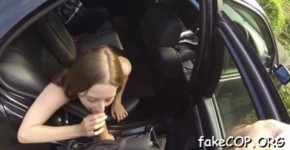 Fake cop gladly swallows meaty cock of her partner, Symejumes