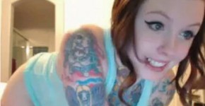 Sweet Tattooed Slut Using Her Dildo, CellFlush
