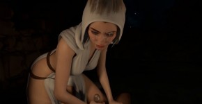 3D JOI Princess Leia Organa  Teaser Deepthroat Facefuck Gagging, xporn3d