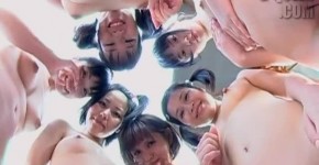 Bottomless Japanese Girls Bathe in Pool, goldengirlassses