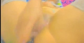 latina fucks dildo in her ass and pussy to squirt, foxybetty