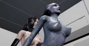 Mass Effect - Liara gets creampied by futanari Miranda Lawson, onowora