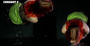 Blowjob Fun Through Gloryhole With Naughty Redhead Cassie Solis Camel Toe Pussy, erinedoute