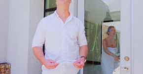 The Joys Of A Long Hot Shower From August Ames  And Her Husband, Brazzers
