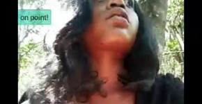 Ebony black girl in the woods squirting, coorac
