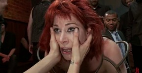 Redhead Bound In Steel Doggy Cage Hd School Blowjob, idouno