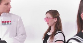Bus driver licks pussy and fucks 5 teen students in VR orgy, desomore
