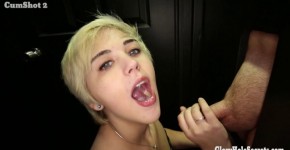 Sarah Sarahs First Gloryhole Video GloryHole Blowjob Oral Cumshot, hotPOV