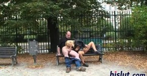 Marvelous Ravishing Martina sucking dick gets screwed in the park, MonaLizaFuck