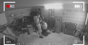 CCTV footage of sexy teen Sabien Demonia getting fucked in ass by school worker, Elinah