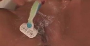 Closeup Asian Pussy Shaving, nustush