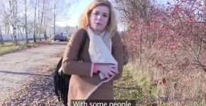 Czech amateur blonde Haley bangs in bushies in public, Scronsnoop