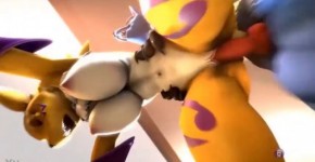 yiff gif renamon refregada por Lucario, lendentof