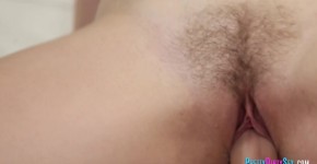 Blonde teen with hairy cunt in dick-riding action, GriffinAW3