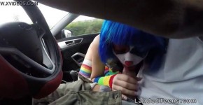 Clown teen sucks cock outdoor pov, Enicenti