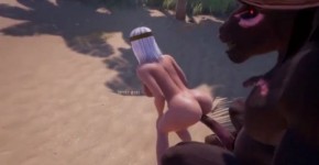 3D anime: beast desestroy beauty pussy, oqunga