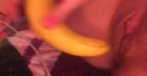 Caresses herself banana fuck, mamalabama