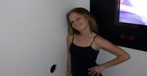 Red Head Teen Petite Sucking Dick in Glory Hole, Yanner