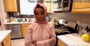 Hijab wearing babe Lily Starfire having a taste of an American cock and is eager to have it inside her porn, lonerers