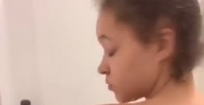 Redbone lightskin huge tits big tits pierced periscope selfie shower, Zanasy