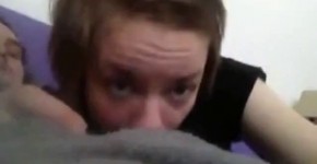 Short Haired Amateur Cocksucker Swallows Cum For The Camera, boozieboobs