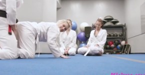 Three Cute Best Friends Bella Rolland, Abigai Peach,Olivia Grey Seduce Karate Teacher, Iniabi