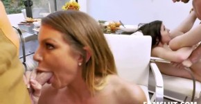 Thanksgiving Family Orgy Between Dad, Daughter, Mom, Son - Brooklyn Chase, Rosalyn Sphinx, Hayd2er