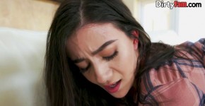Stepdaughter sucking cock in threesome before riding, sexyhour