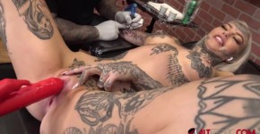 Amber Luke Masturbates while getting Tattooed, makalister33