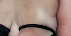 Big tits black girl deepthroats blindfolded with clothespins on her nipples, Fredricaf