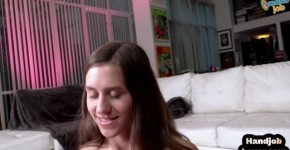 POV handjob beauty showing butt off before wanking dick, hjl0ver