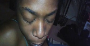 Black girlfriends sucks a fat cock and makes it cum, Freakyupl