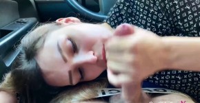 Babe Blowjob Big Dick Stranger and Cumshot in the Car, kpotiapa