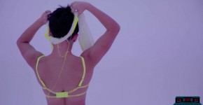 Neon lingerie looks super hot on curvy short hair latina MILF Mia Valentine, xdreamz93