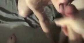 Cute girl sucks and licks balls and earns huge facial reward, bladezeta