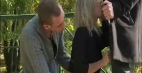 Lisa Sucking Two Guys Outdoor While Husband Filming Oops Anal, hindofor