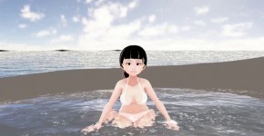 Cocoa Anime Girl with Big Boobs Introduces Herself in Bikini., animationgirls