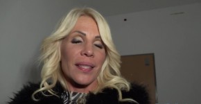 Pickedup busty blonde gets bentover before riding stiff rod, Donkbbs