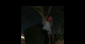 Naked in chastity cage left handcuffed in public, Lani7to