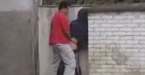Brunette in public fuck Couple copulating on the street, Harlemshakedance