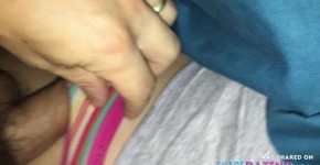 Cum on her bush inside her panties, SweetBeam