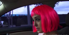 Costumed teen fucking in the car in public, Vynnerod