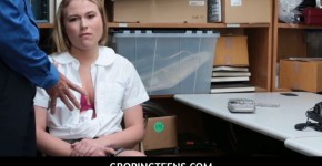 GropingTeens - Naughty shoplifter Alyssa Cole hammered in office, lenorer