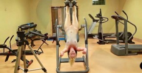 Tatyana My Nude Gym Blonde with a beautiful body engaged in the gym, jojobas