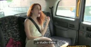 Red head Amarna suck driver cock and gets her pussy pounded in the backseat, Vynnerod